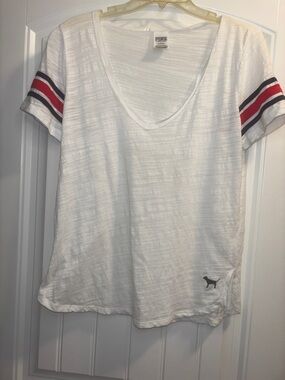 PINK Victoria's Secret White Textured Tank Top